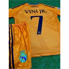 Vini Jr. 2024/25 Yeni Sezon Deplasman Çocuk Forması 4'lü Set (Orange)