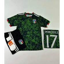 Italya 2023-24 Sezon Ciro Immobile Michelengelo Tasarımlı Özel Konsept Çocuk Forması 4'lü Set
