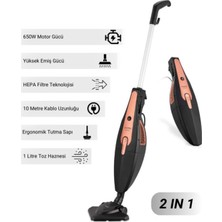 Özbience Dikey Kablolu Süpürge, 650W, Hepa Filtreli, Toz Hazneli, Güçlü Temizlik