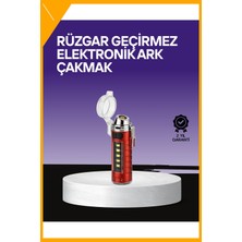 Esplendor USB Şarjlı Elektrikli Çakmak Fener Düdüklü Rüzgar Geçirmez Outdoor