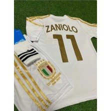 Italya 125.YIL Nicolo Zaniolo Özel Konsept Çocuk Forması Şort Çorap 3'lü Set