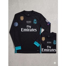 Andream Real Madrid 2017/18 Sezon Uefa Super Kupa Şampiyonluk Forması Ronaldo 7 Siyah