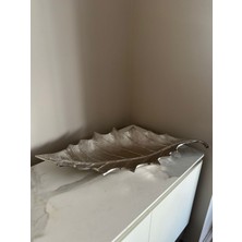 Özbience 34X75 cm Büyük Metal Yaprak Tabak Dekoratif Eşya