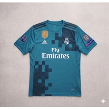 Andream Real Madrid Ronaldo 7 2017/18 Sezon Unisex Futbol Forması Turkuaz