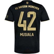 Bayern/münih 2021/22 Sezonu Jamal Musiala Deplasman Forması (Siyahgold)
