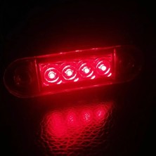Ahmet Otomotiv Krom Boru Ledi Kırmızı Renk 12V-24V