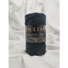 Sultan Simli Siyah Makrome 4 El Örgü Ipi (1 Adet) - Renk: 3270