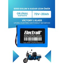 Electroll Victory L Klass Batarya (Standart Kapasite) Lifepo4 72V 20AH Elektrikli Motosiklet Bataryası