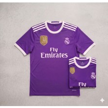 Andream Real Madrid Ronaldo 7 2017/18 Sezon Unisex Futbol Forması Mor