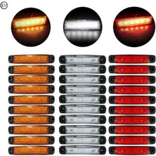 Ahmet Otomotiv (30 Adet) 6 Ledli Parmak LED Sarı-Kırmızı-Beyaz Renkler
