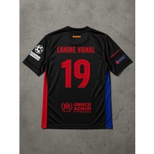 Andream Barcelona Lamine Yamal Yetişkin Unisex Siyah Futbol Forması