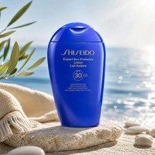 Shiseido Expert Sun Lotion SPF30 300 ml – Yüz & Vücut Için Suya Dayanıklı Güneş Kremi, Nemlendirici Koruma