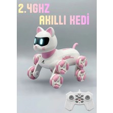 Boratila Toys 2.4ghz Şarjlı Uzaktan Kumandalı 360° Dönen Merdiven Çıkan Akıllı Robot Kedi - Köpek