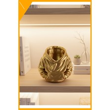 Esplendor Kapüşonlu Masa Üstü Kalemlik Gold Renk 10X10 cm Dekoratif Ofis