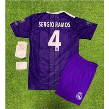 R.madridd 2017 Cardiff Şampiyonlar Ligi Finali Sergio Ramos Çocuk Forması 4'lü Set