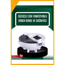 Esplendor Döner Bıçaklı Çok Amaçlı Sebze Doğrayıcı Rende ve Süzgeçli Hazne