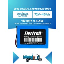 Electroll Victory Xl Klass Batarya (Standart Kapasite) Lifepo4 72V 45AH Elektrikli Motosiklet Bataryası