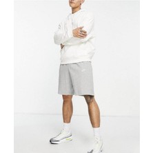 Nike Sportswear Club Fleece Gri Erkek Günlük Pamuklu Şort