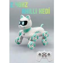 Boratila Toys 2.4ghz Şarjlı Uzaktan Kumandalı 360° Dönen Merdiven Çıkan Akıllı Robot Kedi - Köpek