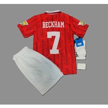 David B,e,c,k,h,a,m, 92-93 Sezonu Manchester Ujnited Çocuk Forması 4'lü Set