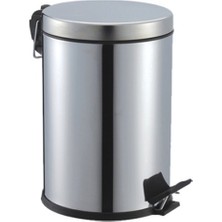 Ulu Pazarlama Pedallı 5lt Krom Metal Çöp Kovası (5570)