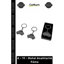 Carlburn Özel Üretim Lüks Şık Promosyon Lazer Baskılı Kurumsal Dayanıklı Hediye A 11 Metal Anahtarlık Füme