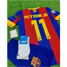 F.c B.a.r.c.e.l.o.n.a 2011 Sampiyonlar Ligi Finali Neymar Jr. Nostalji Çocuk Forması 4'lü Set
