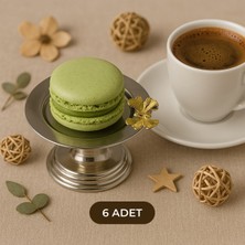 Özbience 6'lı Kelebekli Gümüş Makaronluk ve Lokumluk Seti