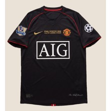 Andream Manchester United Cr7 Ronaldo 2007/08 Sezon Unisex Siyah Futbol Forması