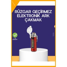 Esplendor Elektrikli Çakmak USB Şarjlı El Fenerli Rüzgar Geçirmez Outdoor