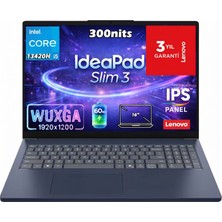 Lenovo Ideapad Slim 3 16IRH10  I5-13420H 8-Gbddr5 512 GB SSD  16" Wuxga (1920X1200) IPS Panel  Windows 11 Pro 83K20009TRAT6