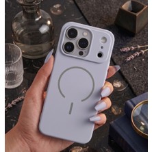Başkenttekno iPhone 17 Pro Max Kılıf Meta Lansman Magsafe Kamera Korumalı içi Kadife Yumuşak Renkli Süet Silikon