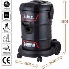 Özbience Güçlü 2400W Elektrikli Süpürge, 21L, Üfleme Fonksiyonu, Profesyonel Kullanım