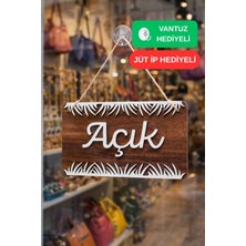 Kutaydan Üç Katlı Çimen Modern Açık/kapalı Tabelası - Tesbih