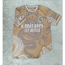 R.e.a.l M.a.d.r.i.d 2024/25 Dragon Desenli Özel Konsept Forması (Gold)