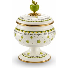 Özbience Emaye Paslanmaz Elma Detaylı Şekerlik, Şık ve Kullanışlı Mutfak Ürünü