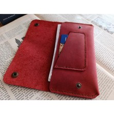 Mahfuz Gerçek Deri Tamamen El Emeği Kadın Cüzdan 22CM*8CM * 1 Kağıt Para Alanı 1 Kart Bölmesi DAK80