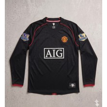 Andream Manchester United Cr7 Ronaldo 2007/08 Sezon Unisex Siyah Long Futbol Forması