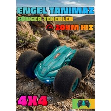 Boratila Toys 20 Km Hız 7.4V Büyük Boy Sünger Teker Uzaktan Kumandalı Full Fonksiyon Akrobat Araba