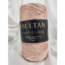 Sultan Simli Pudra Pembe Makrome 4 El Örgü Ipi (1 Adet) - Renk: 2070