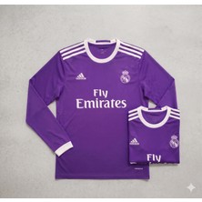 Andream Cristiano Ronaldo 7 Real Madird 2017/18 Sezon Uzun Kol Unisex Futbol Forması