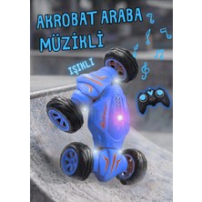 Boratila Toys 2.4 Ghz Takla Atan Işıklı Müzikli Eğlenceli Şarjlı Uzaktan Kumandalı Full Fonksiyon Akrobat Araba