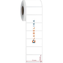 Labelika 75X35 mm Halı Yıkama Etiketi (Ruloda 1000 Adet) - Termal Pp Etiket