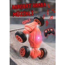 Boratila Toys 2.4 Ghz Takla Atan Işıklı Müzikli Eğlenceli Şarjlı Uzaktan Kumandalı Full Fonksiyon Akrobat Araba