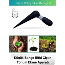 Svein #fide Küçük Bahçe Bitki Çiçek Tohum Ekim Manuel Fide Dikme Aparatı Siyah Saplı Dayanıklı Toprak Delici Bahçe El Aleti Pratik Dikim Aracı Fidan Yer Açıcı Hobi Bahçe Ekim Ekipmanı