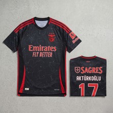 Andream Kerem Aktürkoglu Benfica Yetişkin Siyah Futbol Forması Unisex
