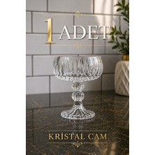 Özbience Şık Ayaklı Kristal Cam Lokumluk ve Reçellik, Kahve Yanı Sunum Takımı