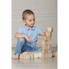Özbience 4cm Ahşap Blok Seti, 10 Adet, Eğlenceli ve Öğretici Oyun Küpleri