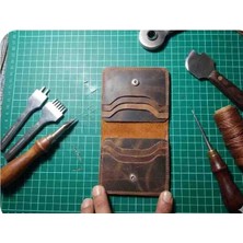 Vintage Leather Craft Hakiki Deri Erkek Cüzdanı