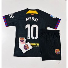 F.c B.a.r.c.e.l.o.n.a 2024/25 Yeni Sezon Lionel Messi Konsept Çocuk Forması 4'lü Set (Armalı)